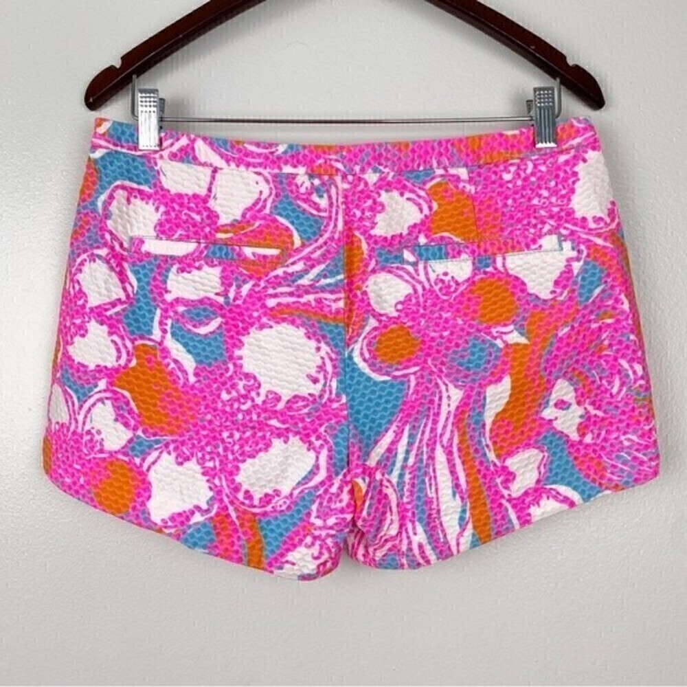 Lilly Pulitzer Adie Shorely Blue Feeling Tanked Cotton Pique Shorts Size 4 - Picture 5 of 9